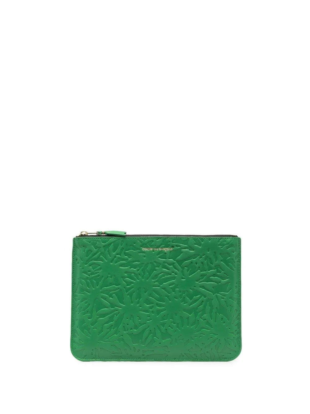 embossed zip-up wallet - 1
