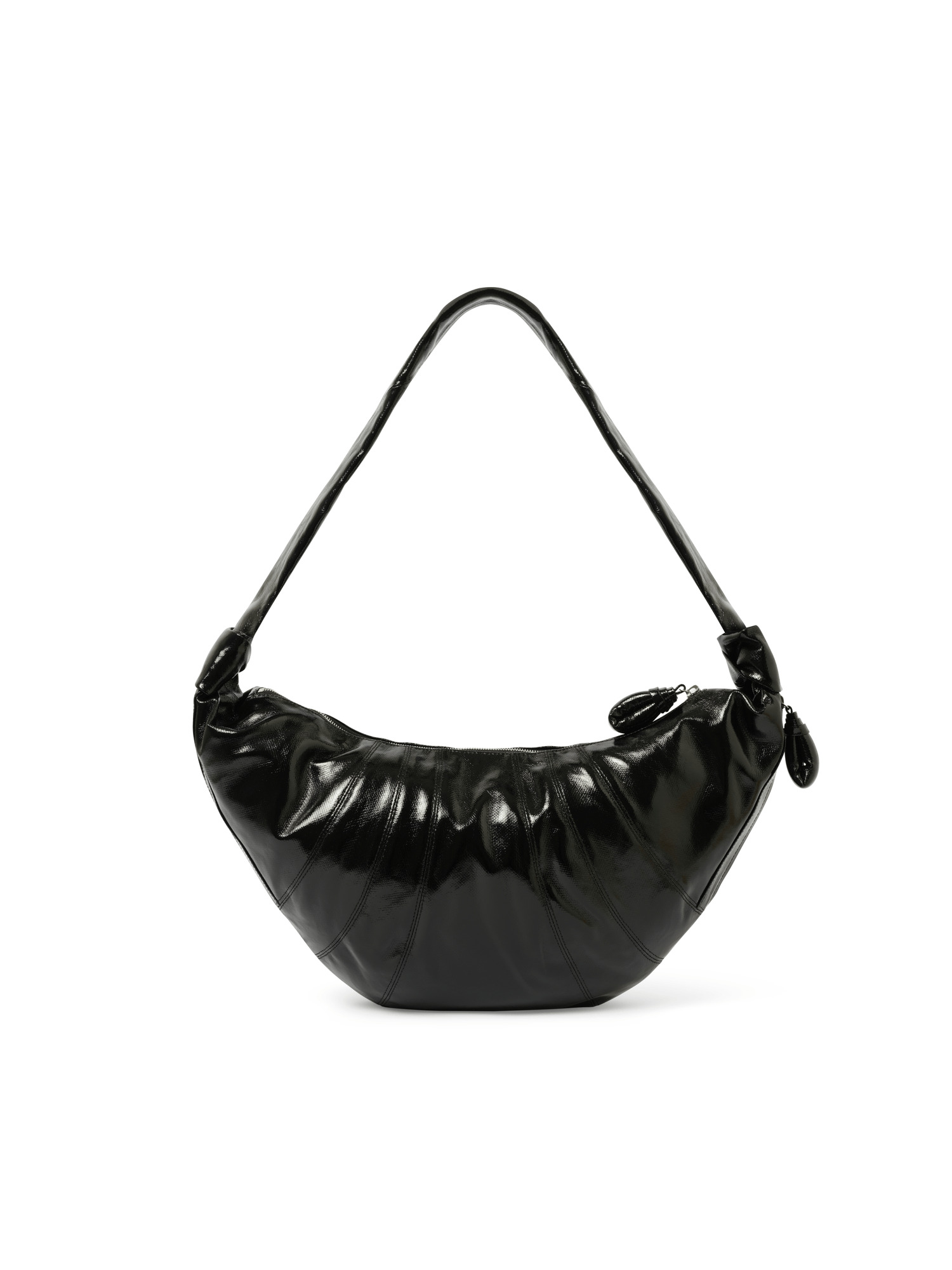 Large Croissant Bag in Black - 6