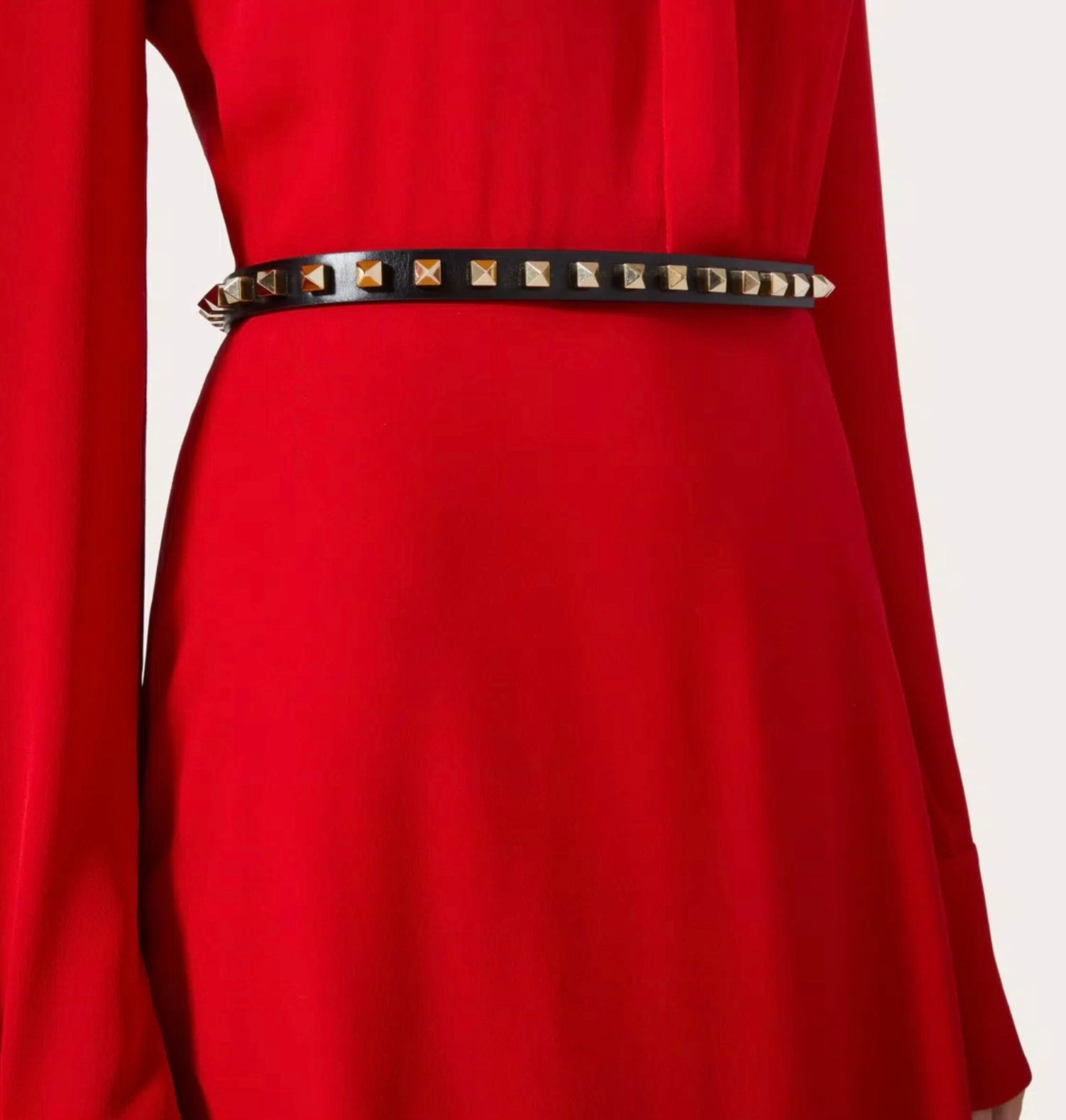 Valentino Rockstud Belt In Shiny Calfskin 15 Mm - 5