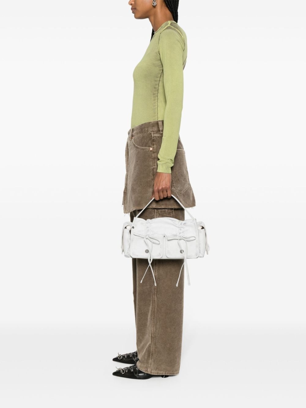 Multipocket leather shoulder bag - 2