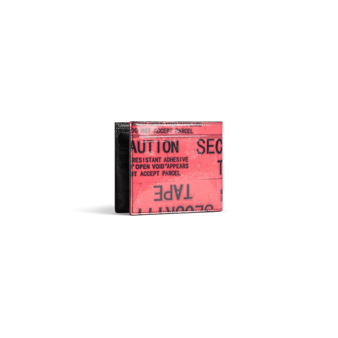 Men's Tape Type Square Folded Wallet in Black/red - 2