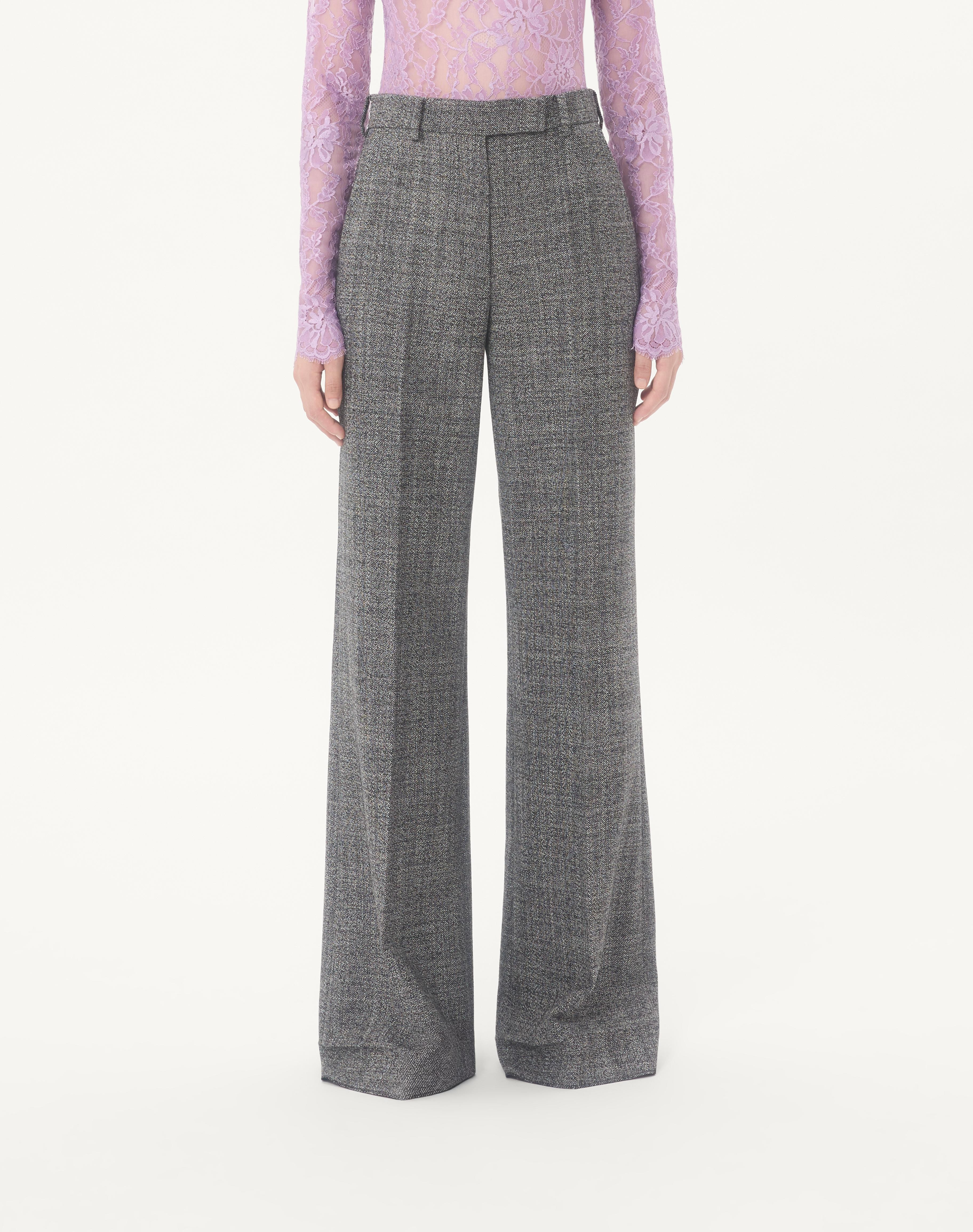 WOOL MOULINÉ PANTS - 3
