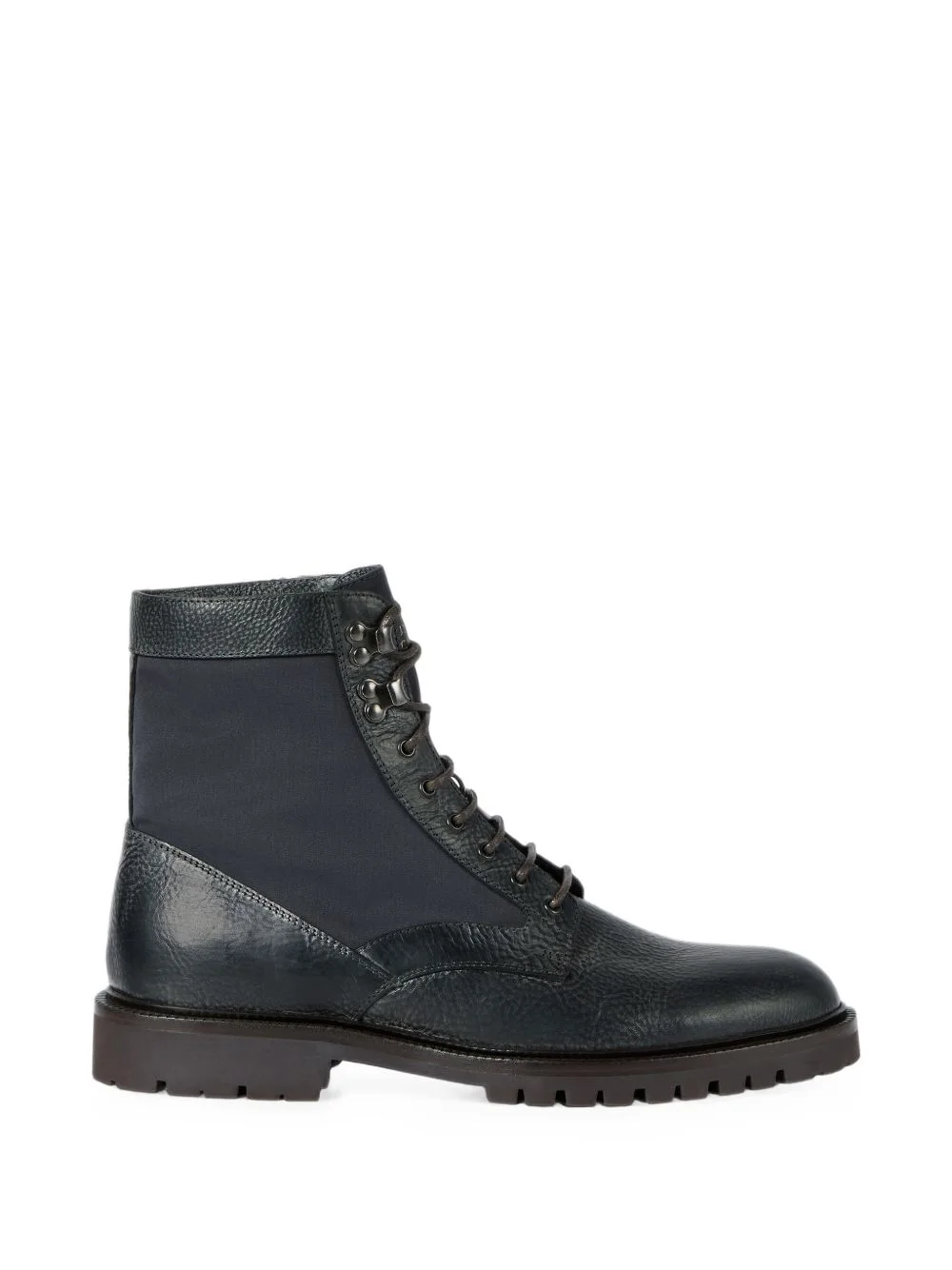 aged calfskin and waxed nylon boots - 1