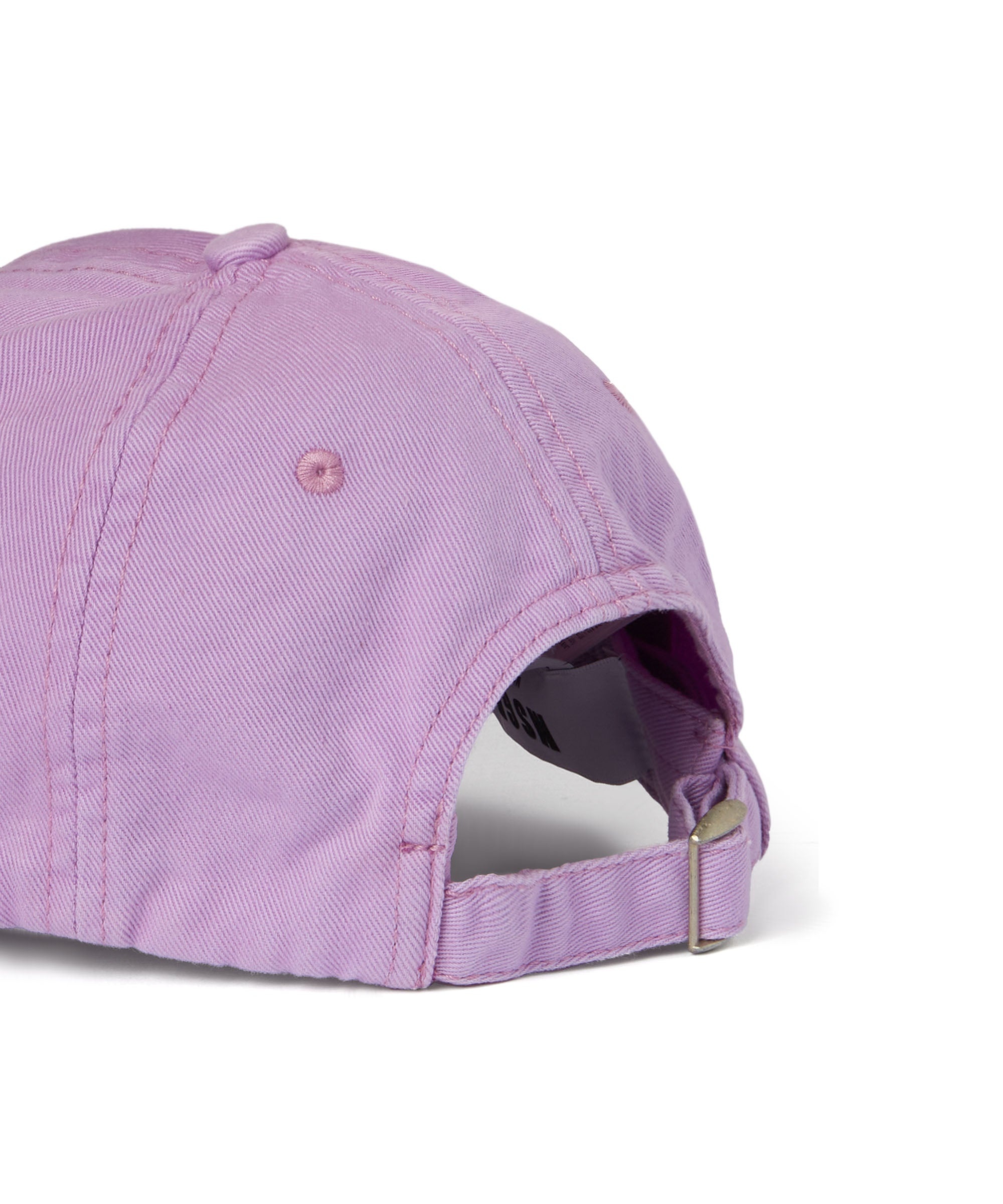 Gabardine cotton baseball cap with distressed effect and embroidered label - 1