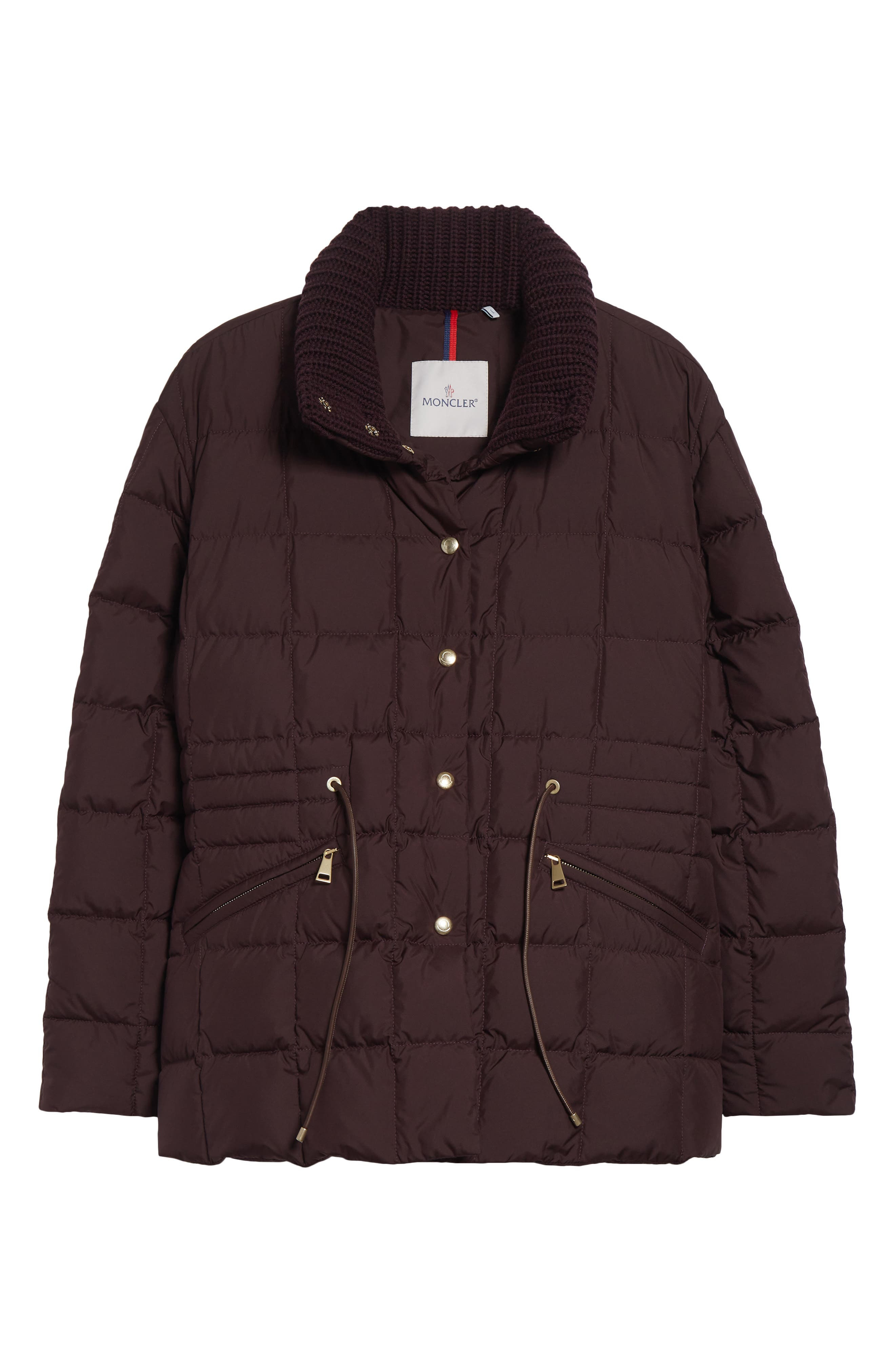 Moncler Antigone Box Quilted Down Jacket in Dark Mahogany at Nordstrom - 6