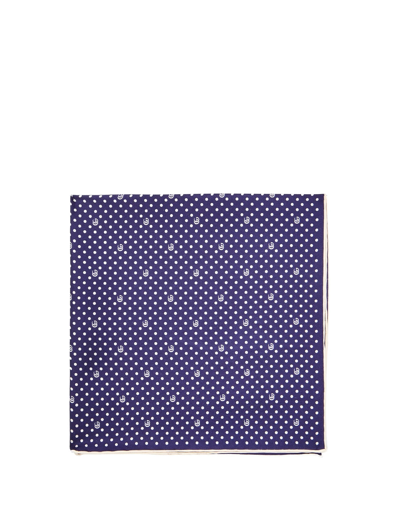 GG polka-for print silk-faille pocket square - 1