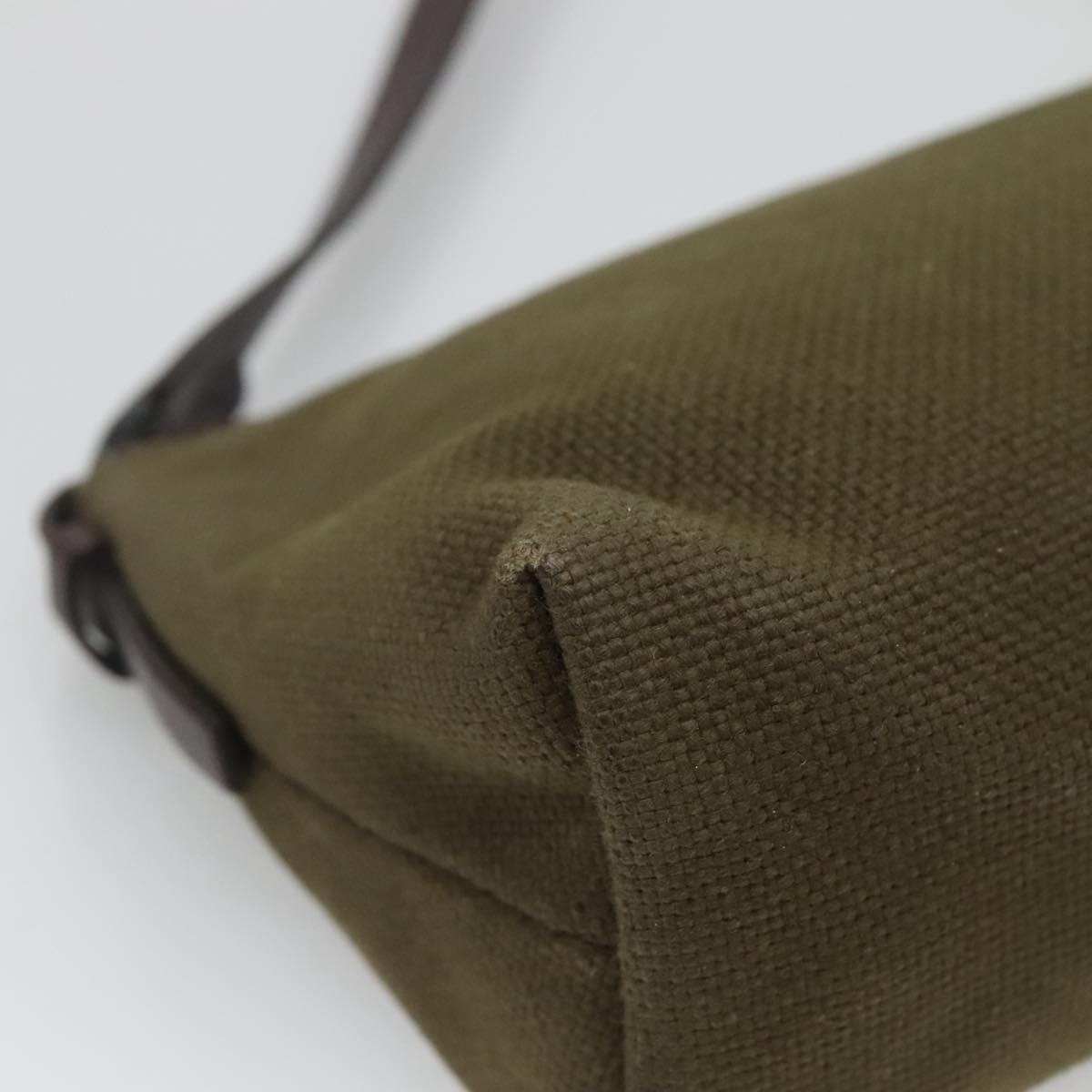 GUCCI Hand Bag Canvas Leather Khaki - 16