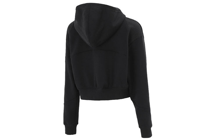 (WMNS) Nike Casual Sports Short Knit Hooded Jacket Black DM6064-010 - 2