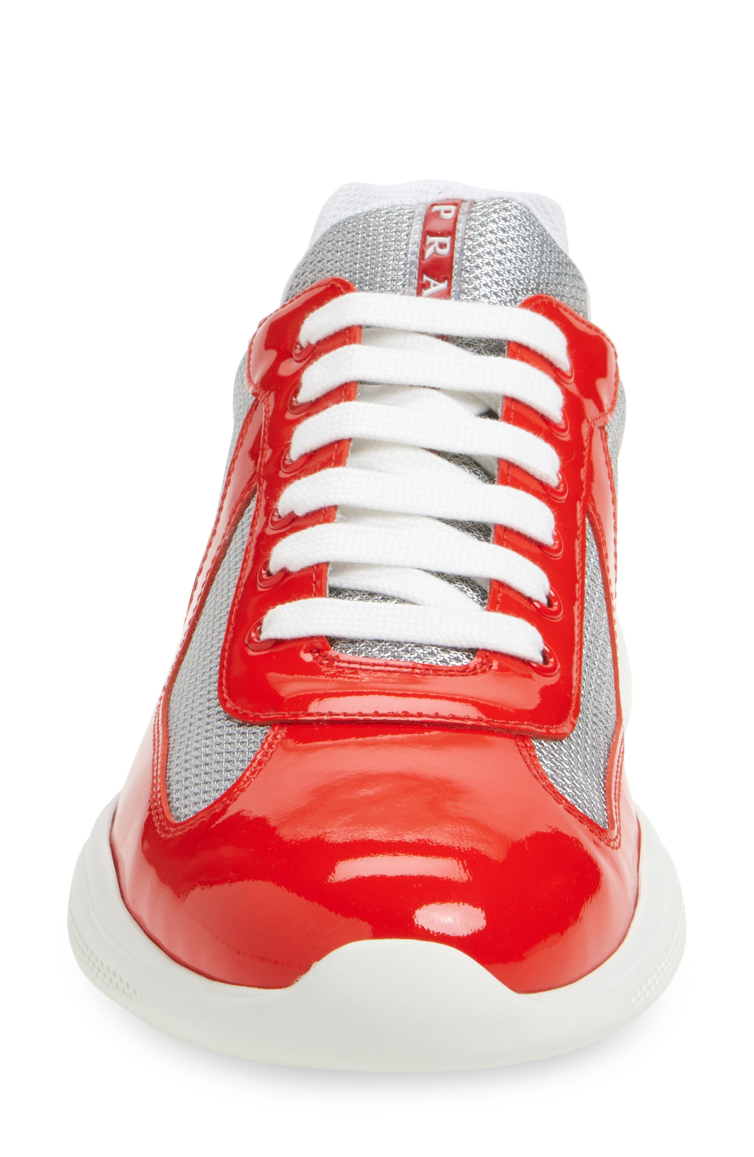 Prada America's Cup Sneaker in Mandarino/Argento at Nordstrom - 4