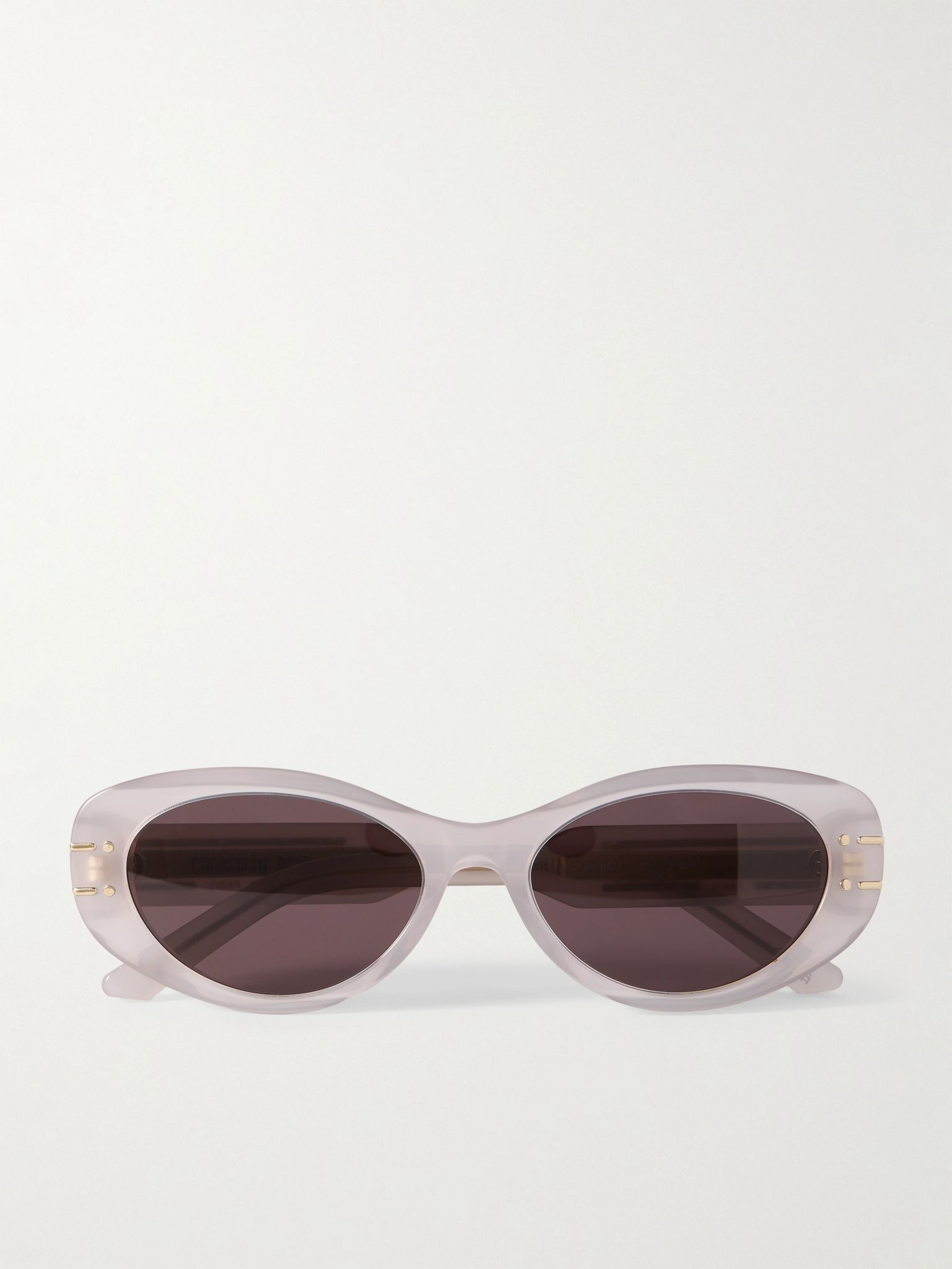 DiorSignature B8U oval-frame acetate sunglasses Beige - 1