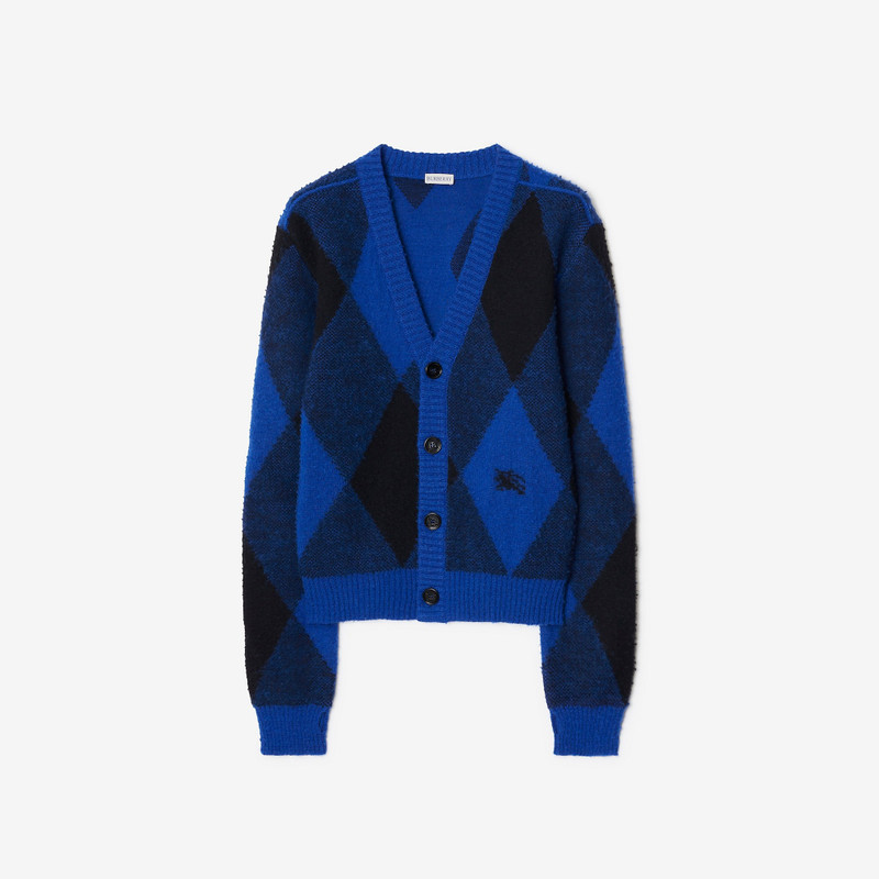 Argyle Wool Cardigan 1
