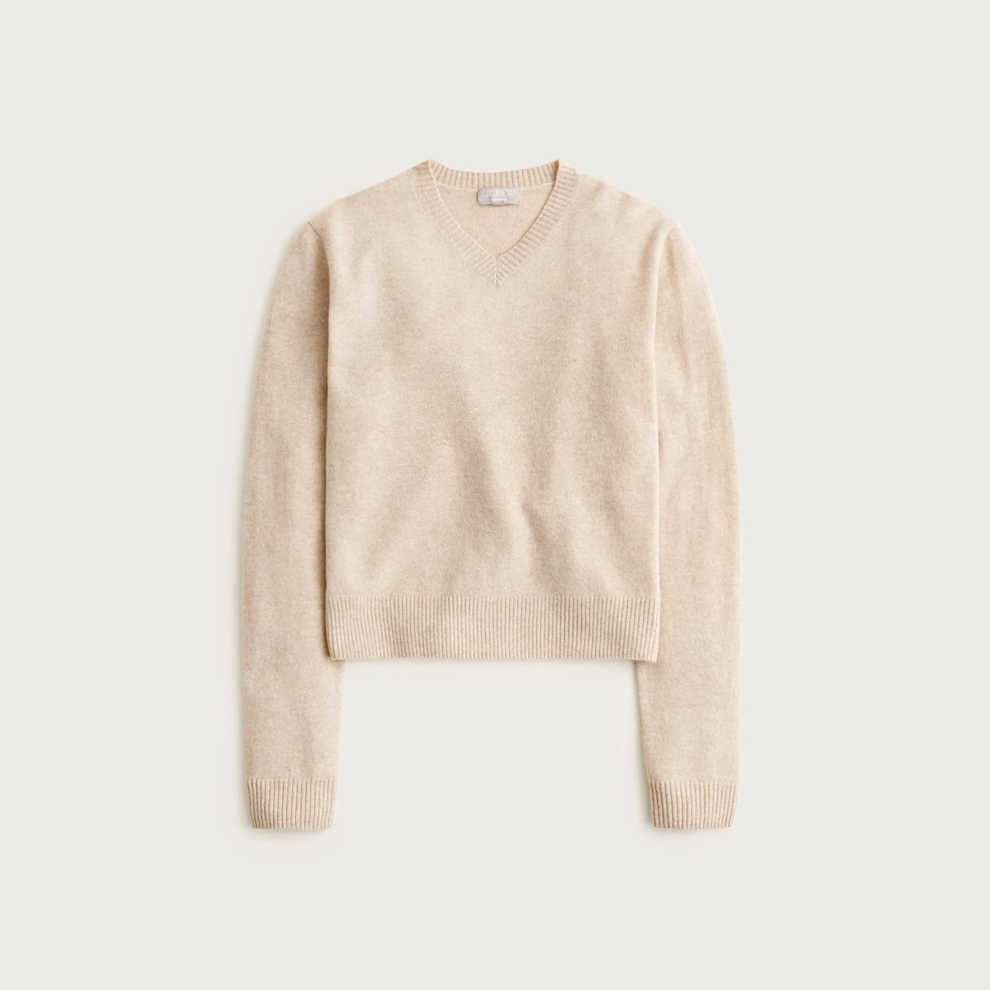 Cashmere high V-neck sweater - 1