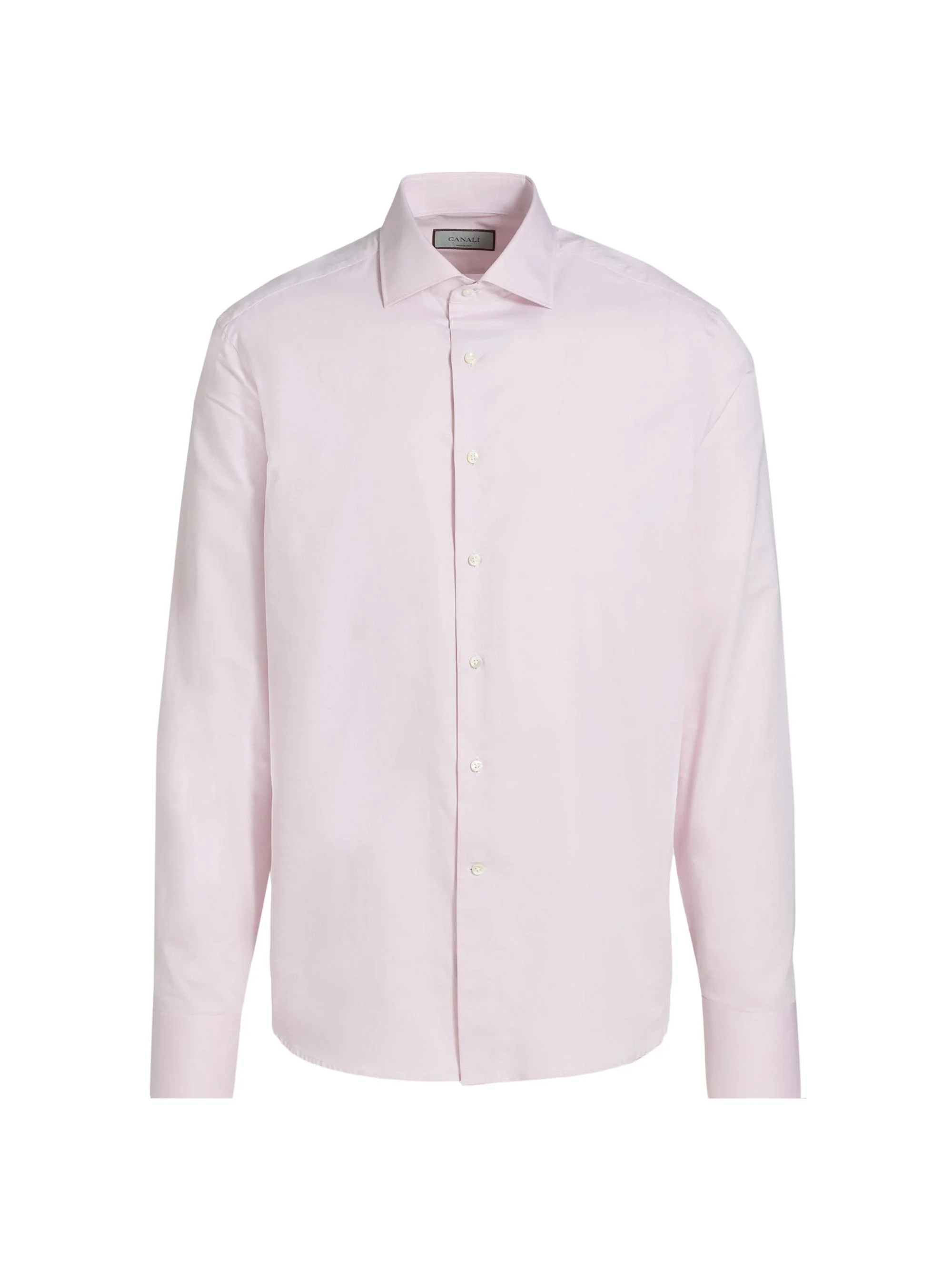 Men's Solid Cotton Dress Shirt - Light Pink - 1
