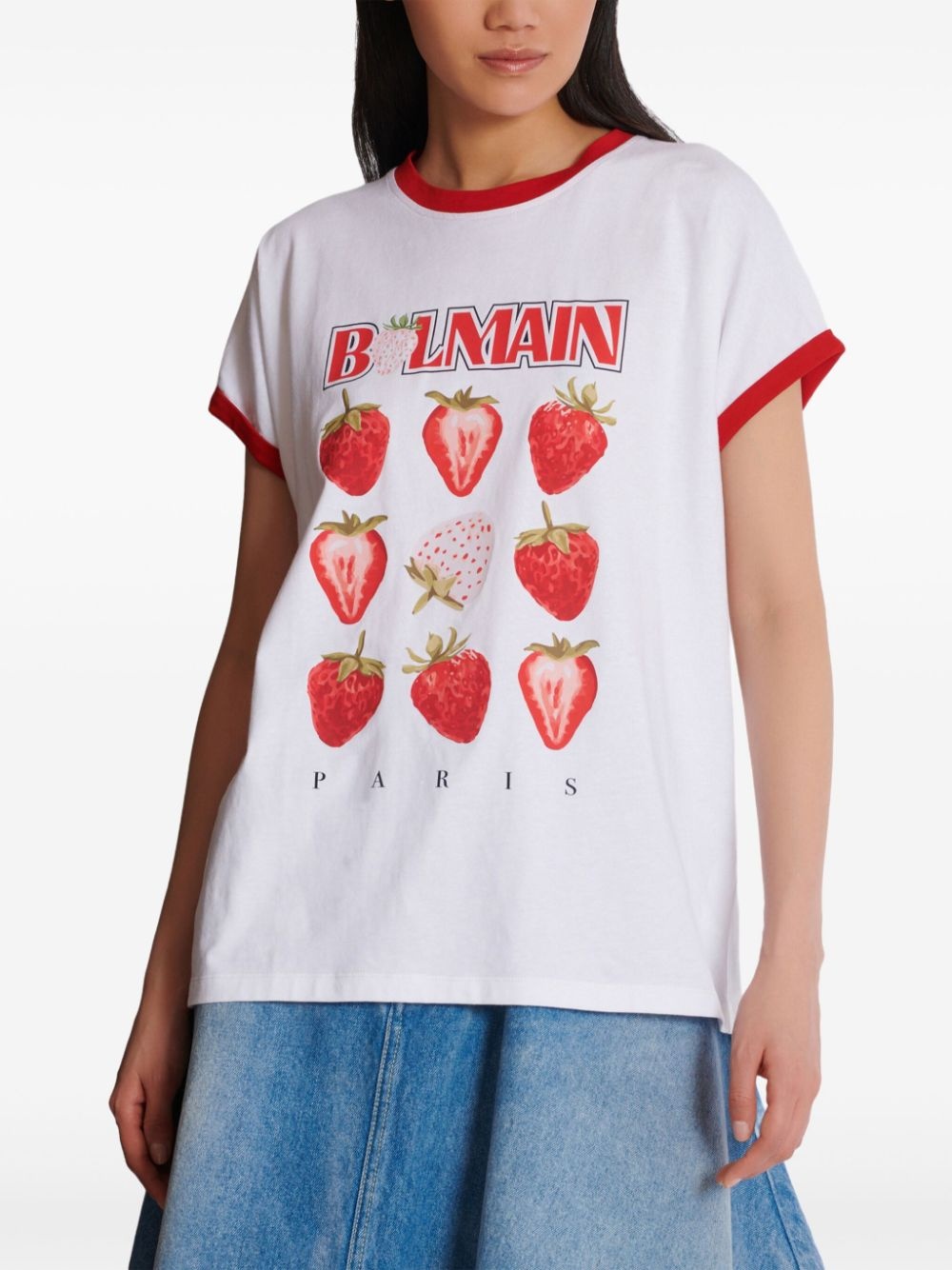 strawberry print T-shirt - 6