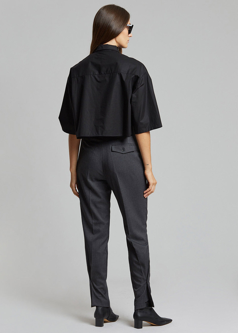 Odem Cropped Shirt - Black 8