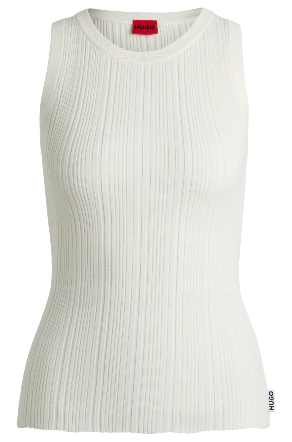 SLIM-FIT SLEEVELESS TOP WITH IRREGULAR RIBBED STRUCTURE - 1