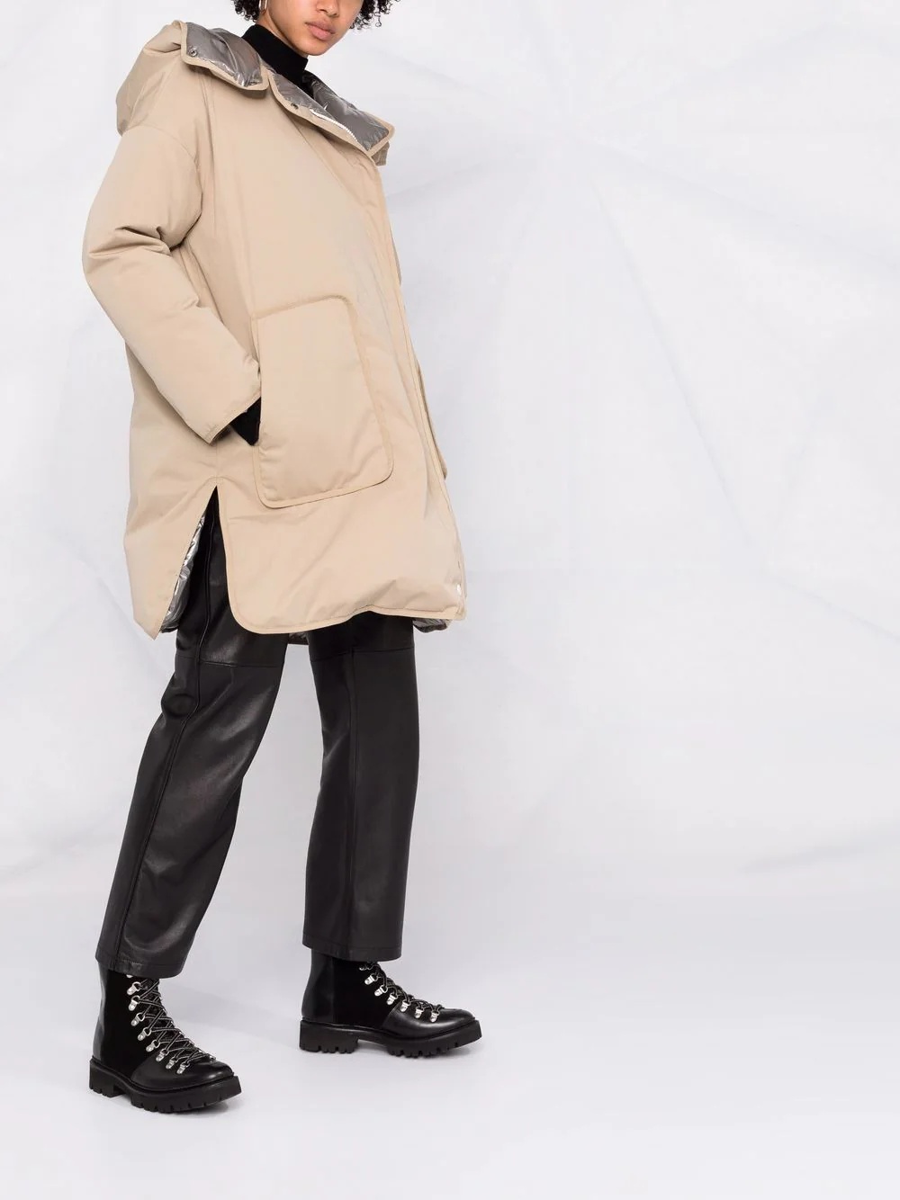 padded metallic-lined jacket - 4
