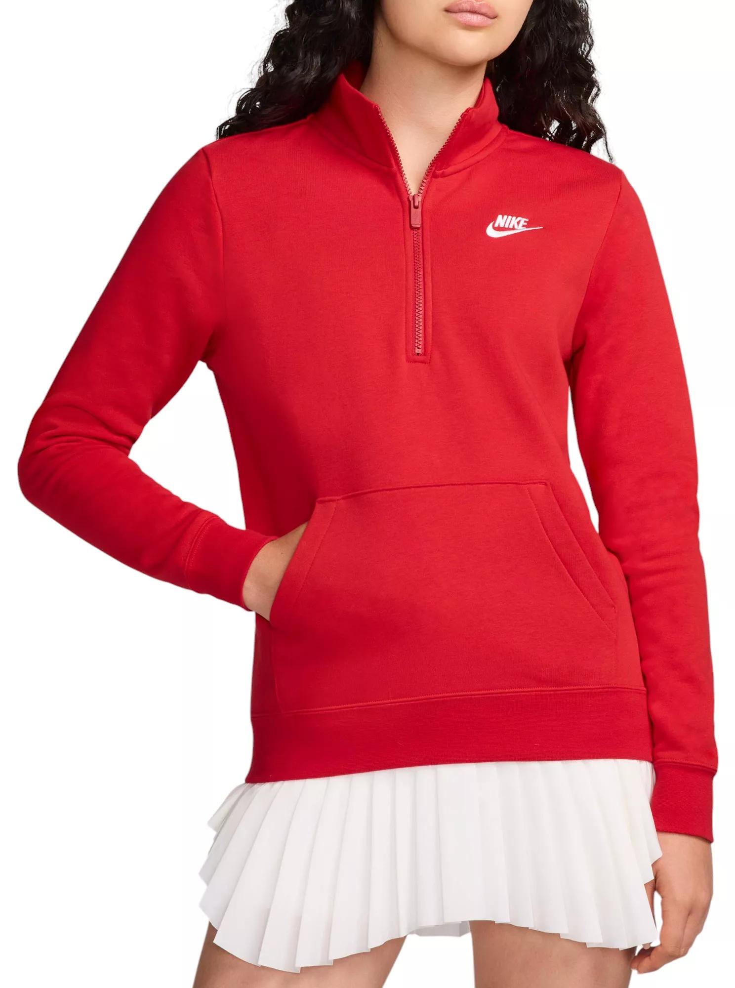 Nike Women's Sportswear Club Fleece 1/2 Zip Sweatshirt - 1