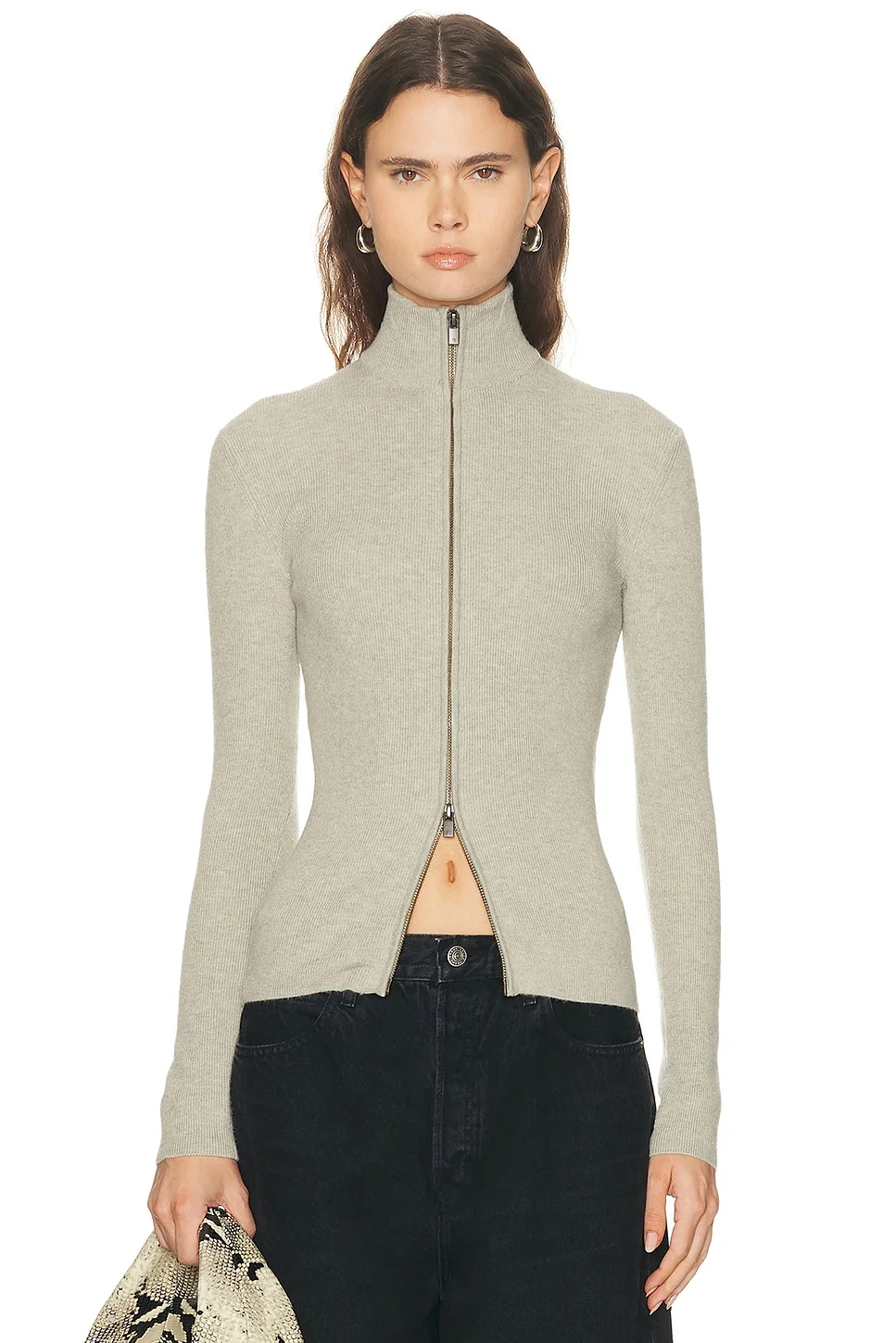 Soft Rib 2-Way Zip-Up Jacket - 1