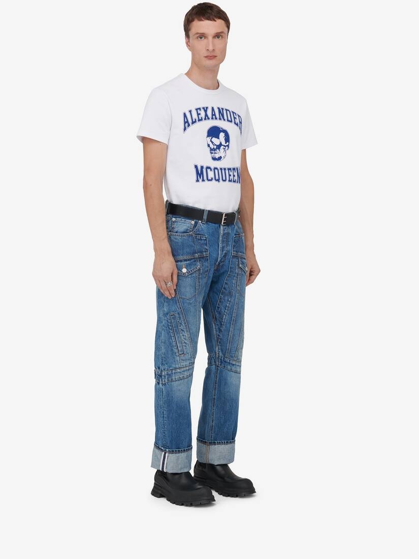 Men's Workwear Jeans in Washed Blue - 3