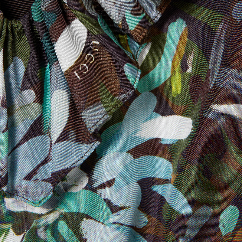 Printed silk twill dress 5