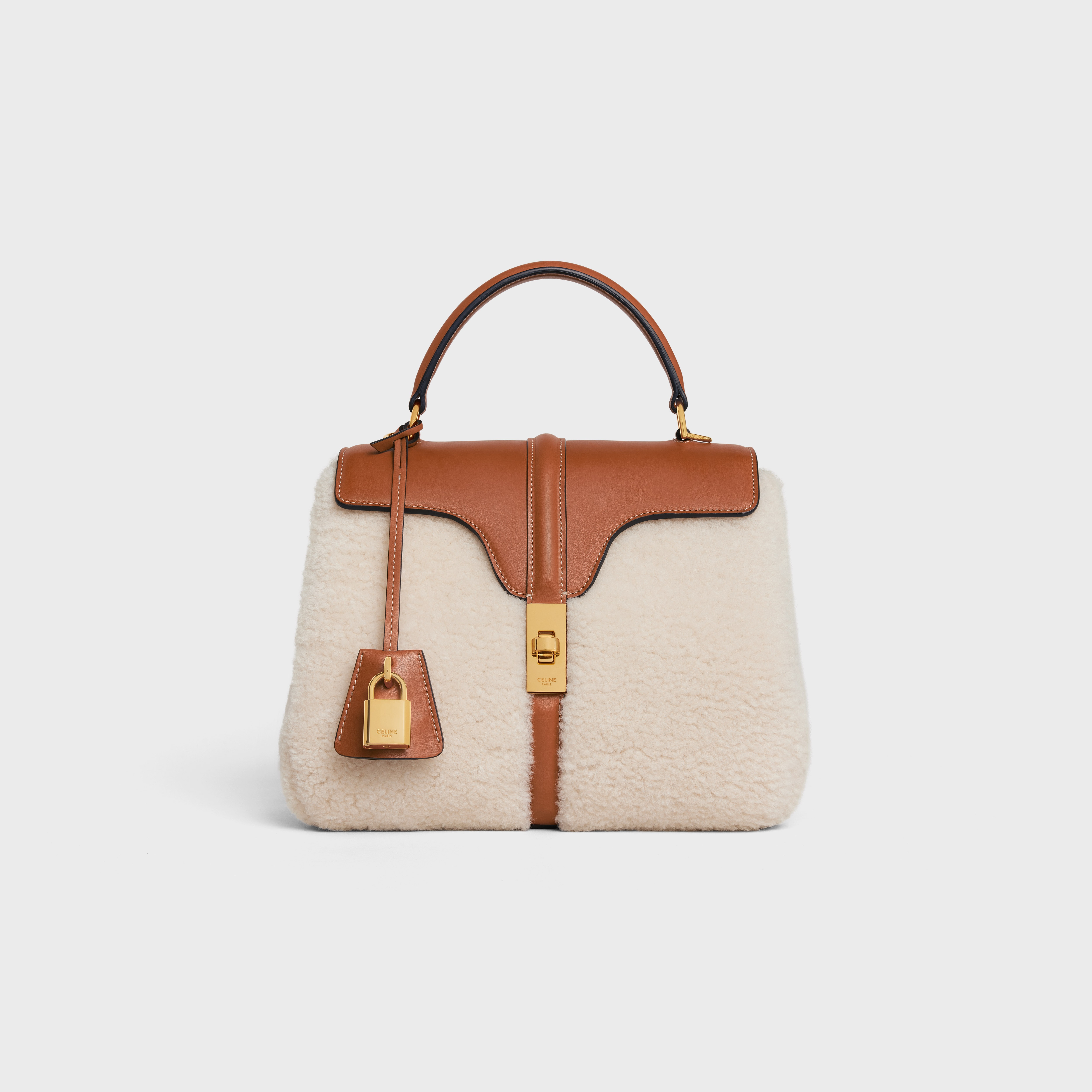 Small 16 Bag in SHEARLING AND natural CALFSKIN - 1