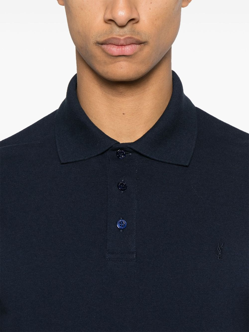 Saint Laurent Men Cotton Polo Shirt - 2