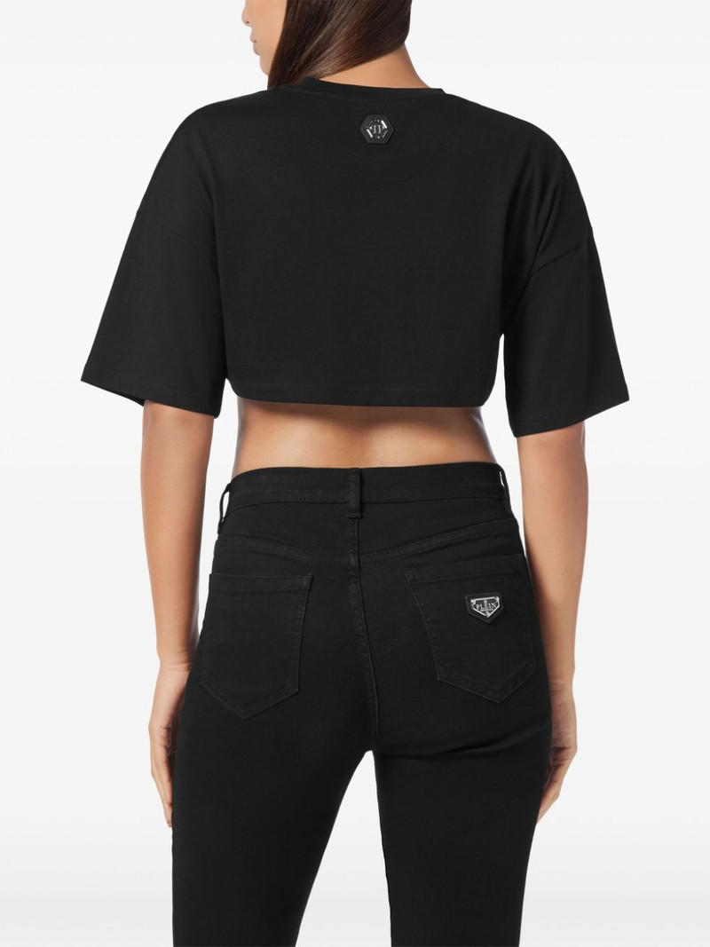 PHILIPP PLEIN Roses crop top outlook