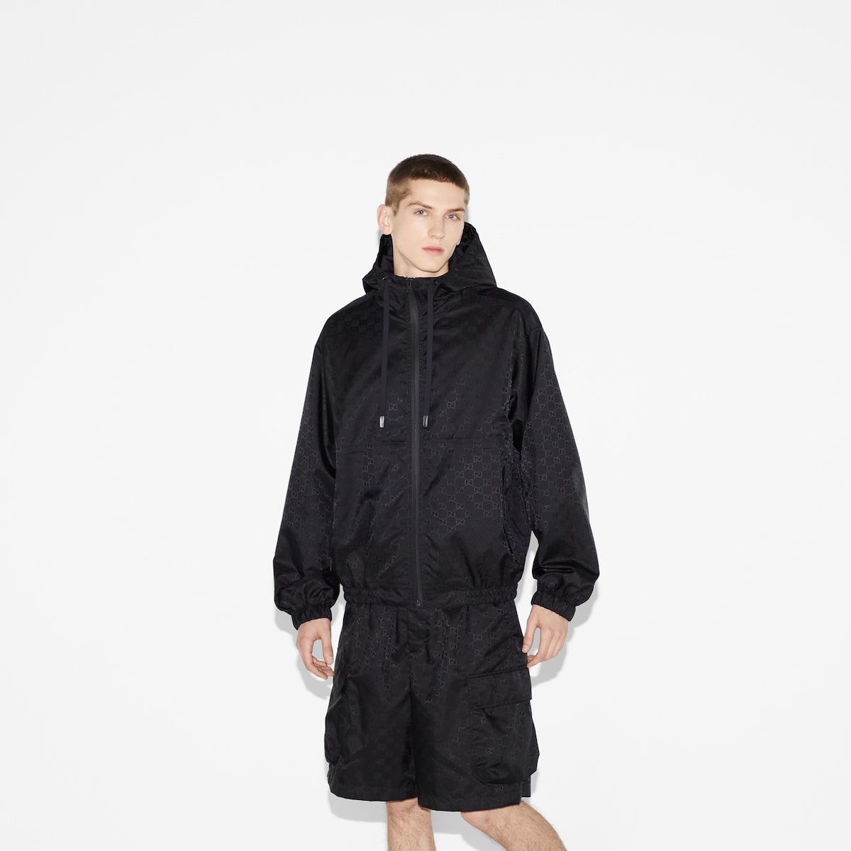 Lightweight GG nylon jacquard jacket - 3
