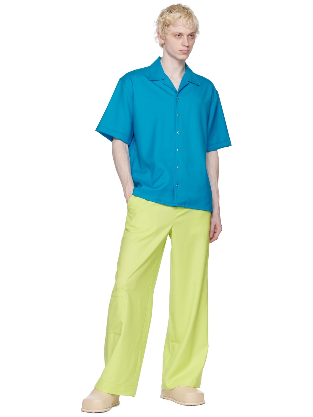 Blue Vented Shirt - 4