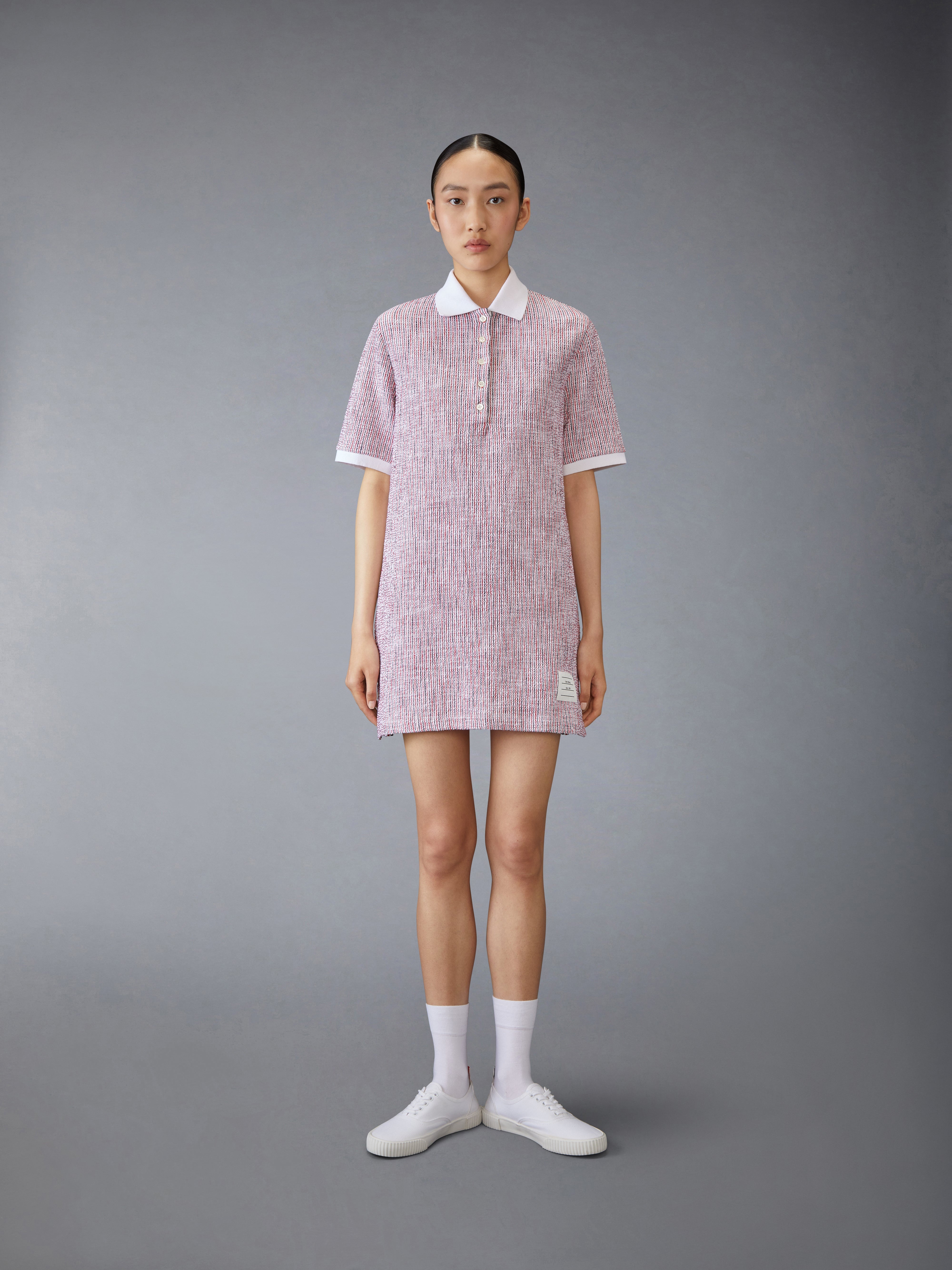 COTTON TWEED POLO DRESS - 2