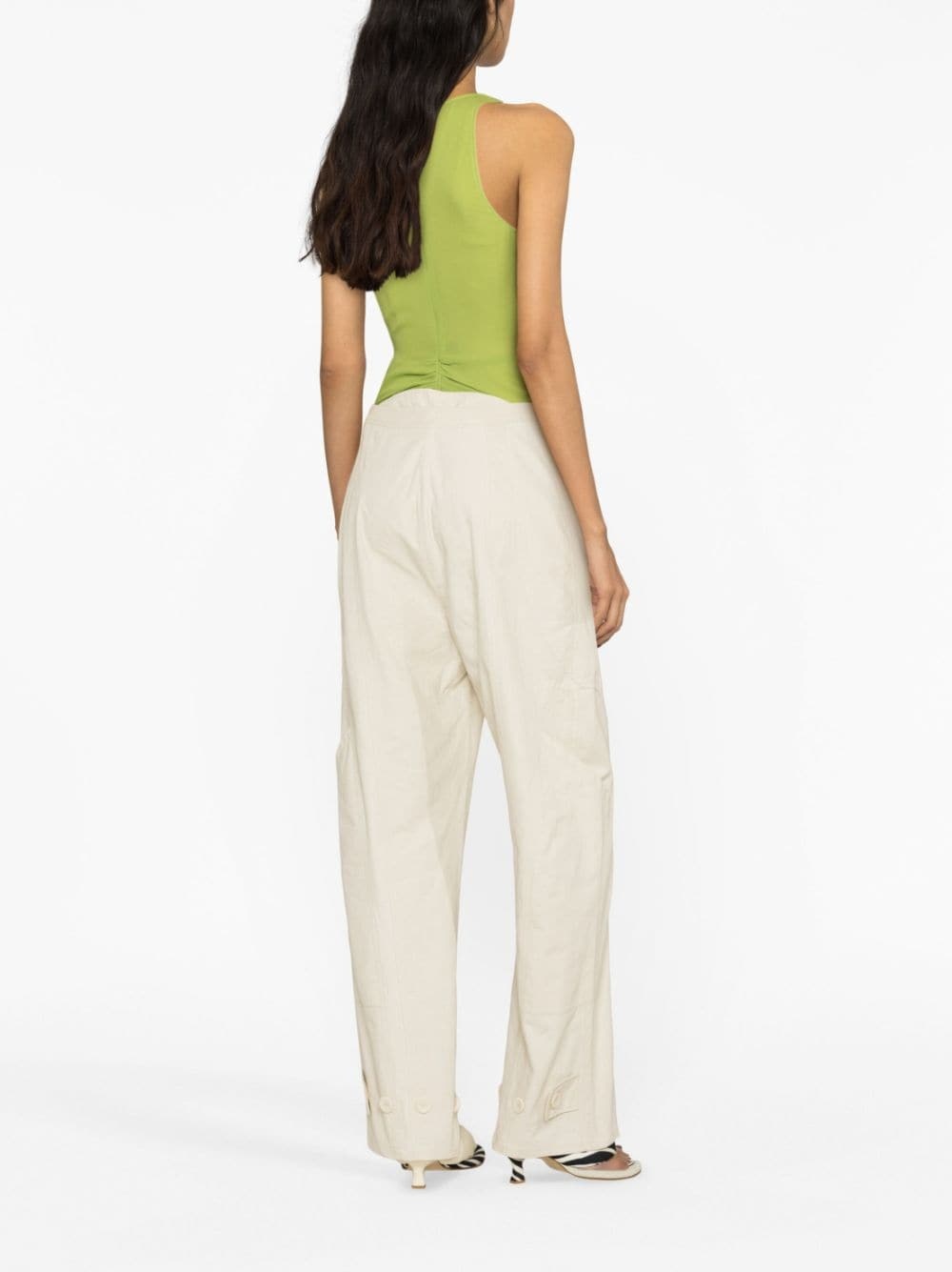 Cocosolo straight-leg cotton trousers - 3