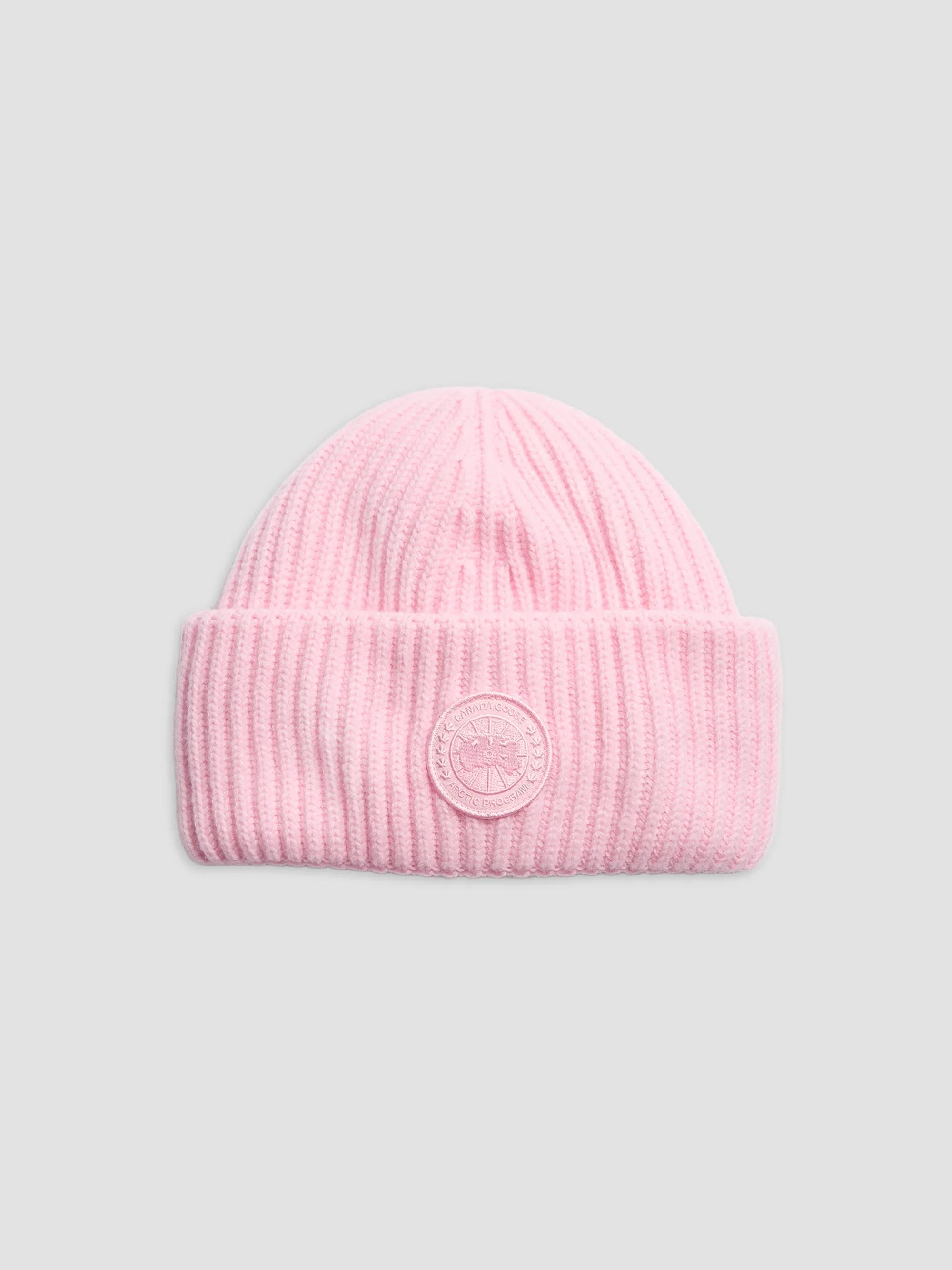 Women's Logo Merino Wool-Cashmere Toque - Pink Floraison Rose - 1