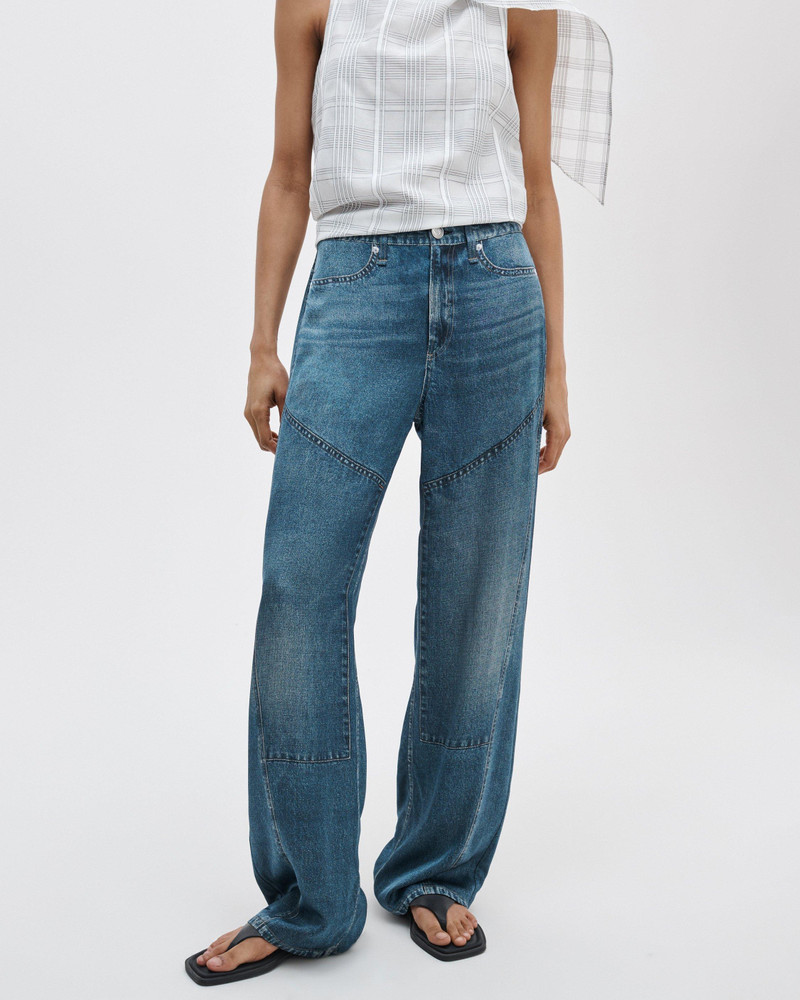 rag & bone rb Miramar Logan Twisted Seam Pant Miramar Satin outlook