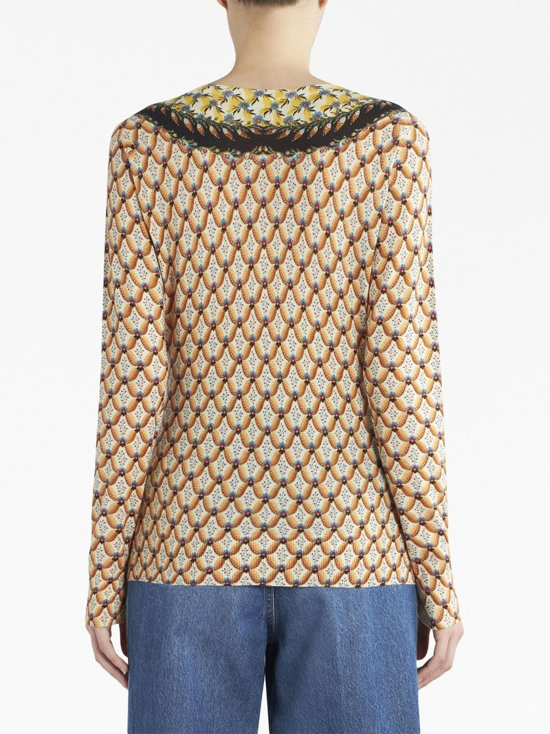 floral-print knitted top 3