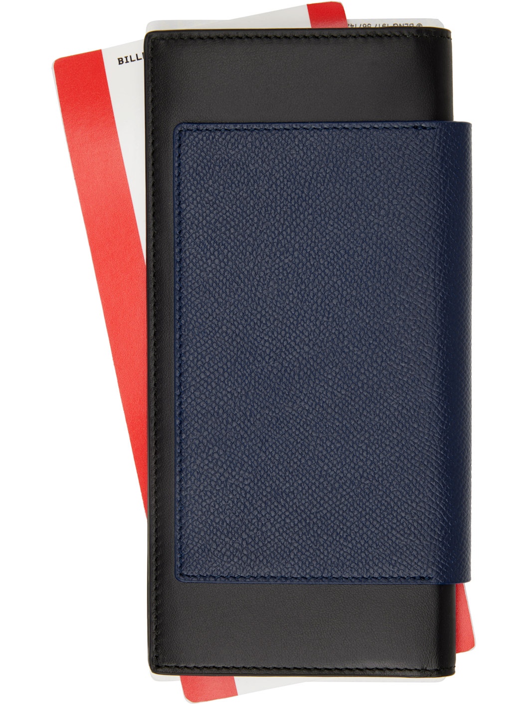 Navy Passport Long 2 Tickets Wallet - 2