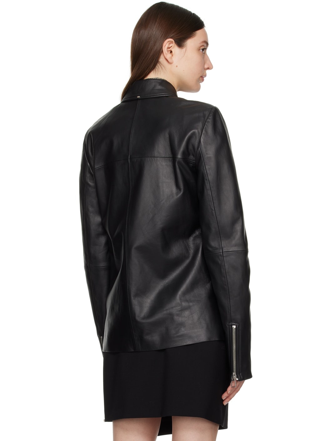 Black Gel Leather Jacket - 3