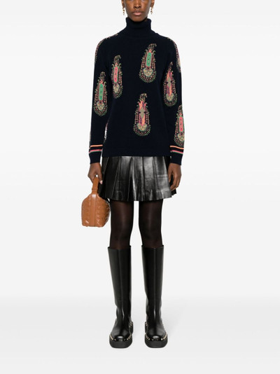 Etro paisley-print roll-neck jumper outlook