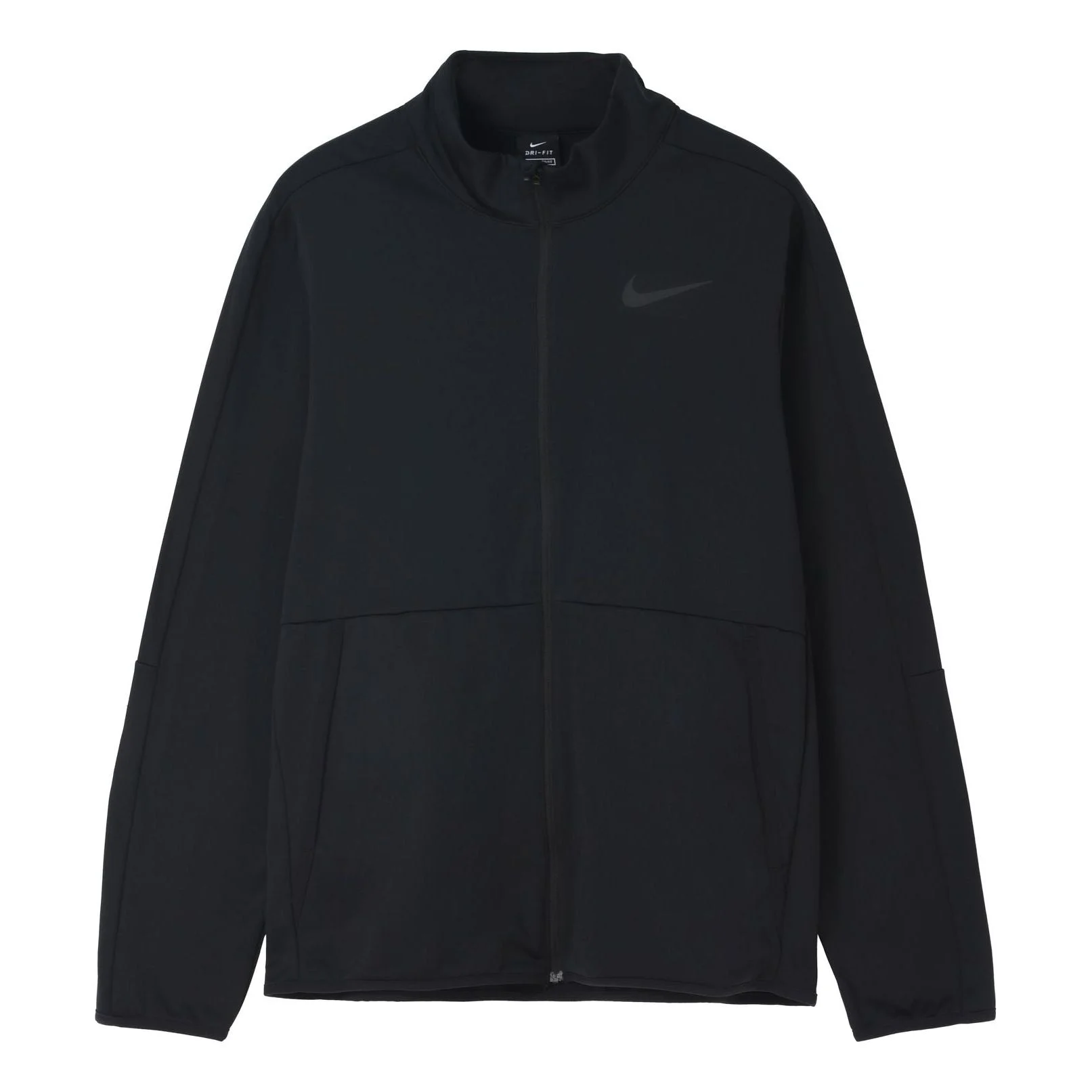Nike DRI-FIT logo Colorblock Stand Collar Knit Training Jacket Black CU4948-010 - 1