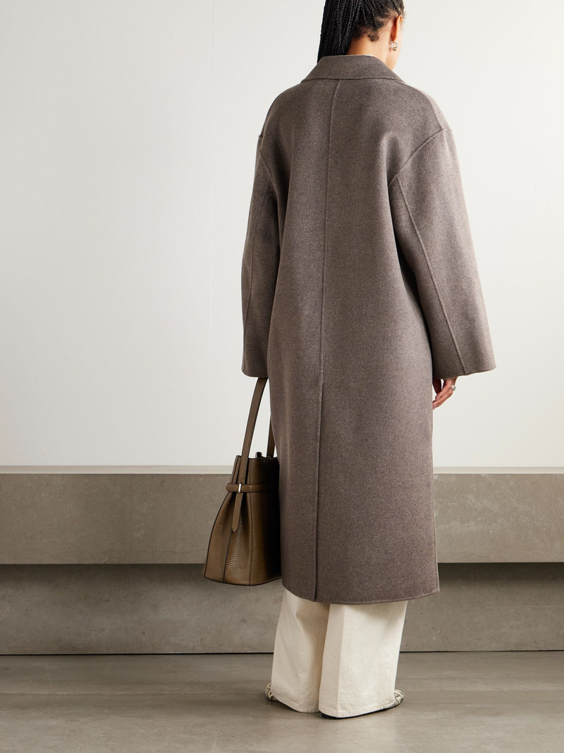 Borneo oversized double-breasted wool and cashmere-blend coat Taupe 4