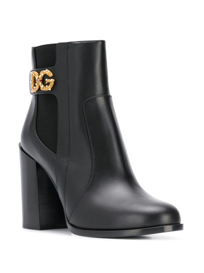 Dolce & Gabbana embellished logo boots outlook