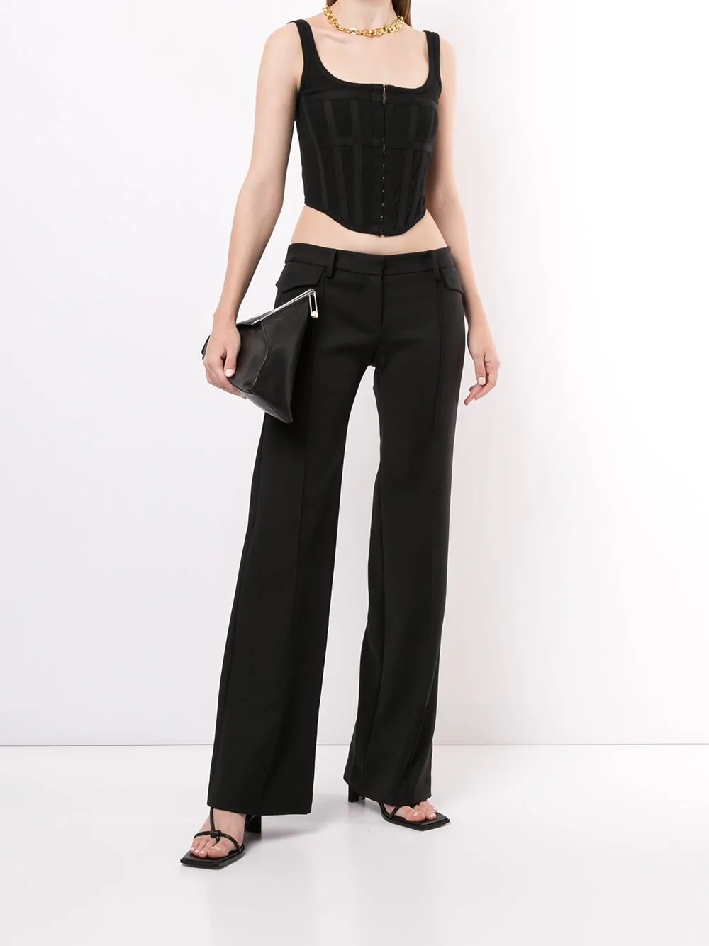 cropped corset top - 2