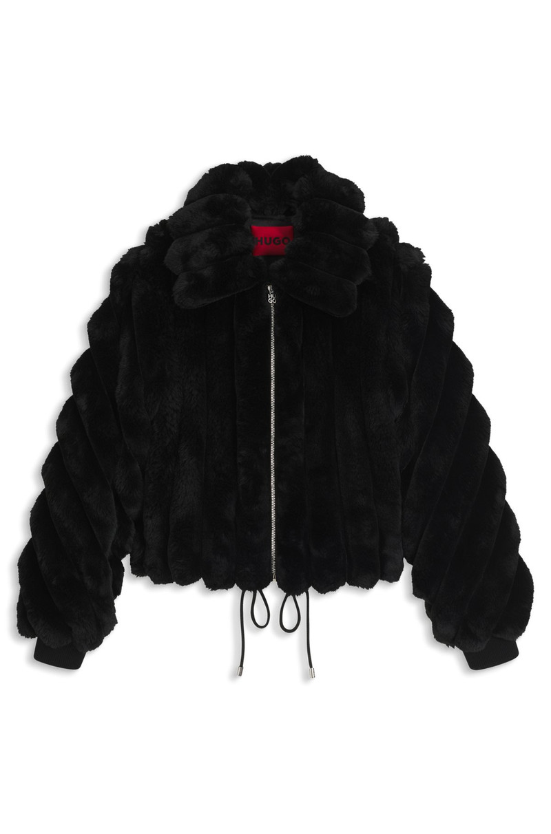 ADJUSTABLE-HEM JACKET IN FAUX FUR 1