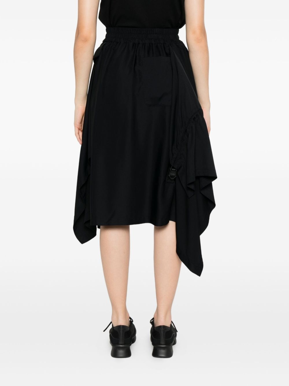 twill asymmetrical midi skirt - 4
