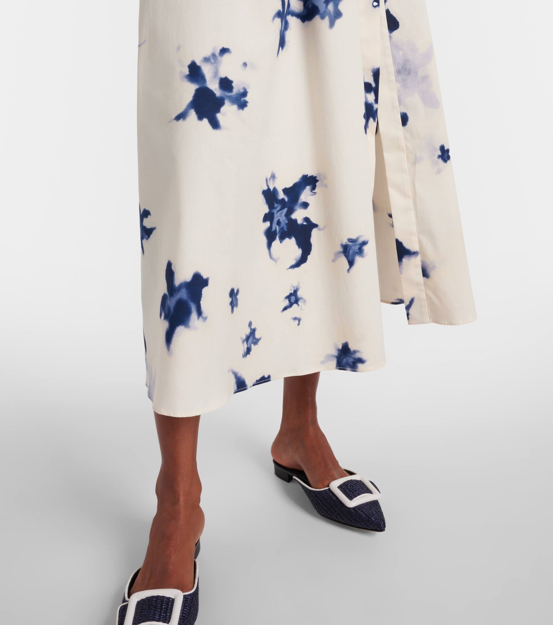 Lydia floral cotton-blend midi dress - 6