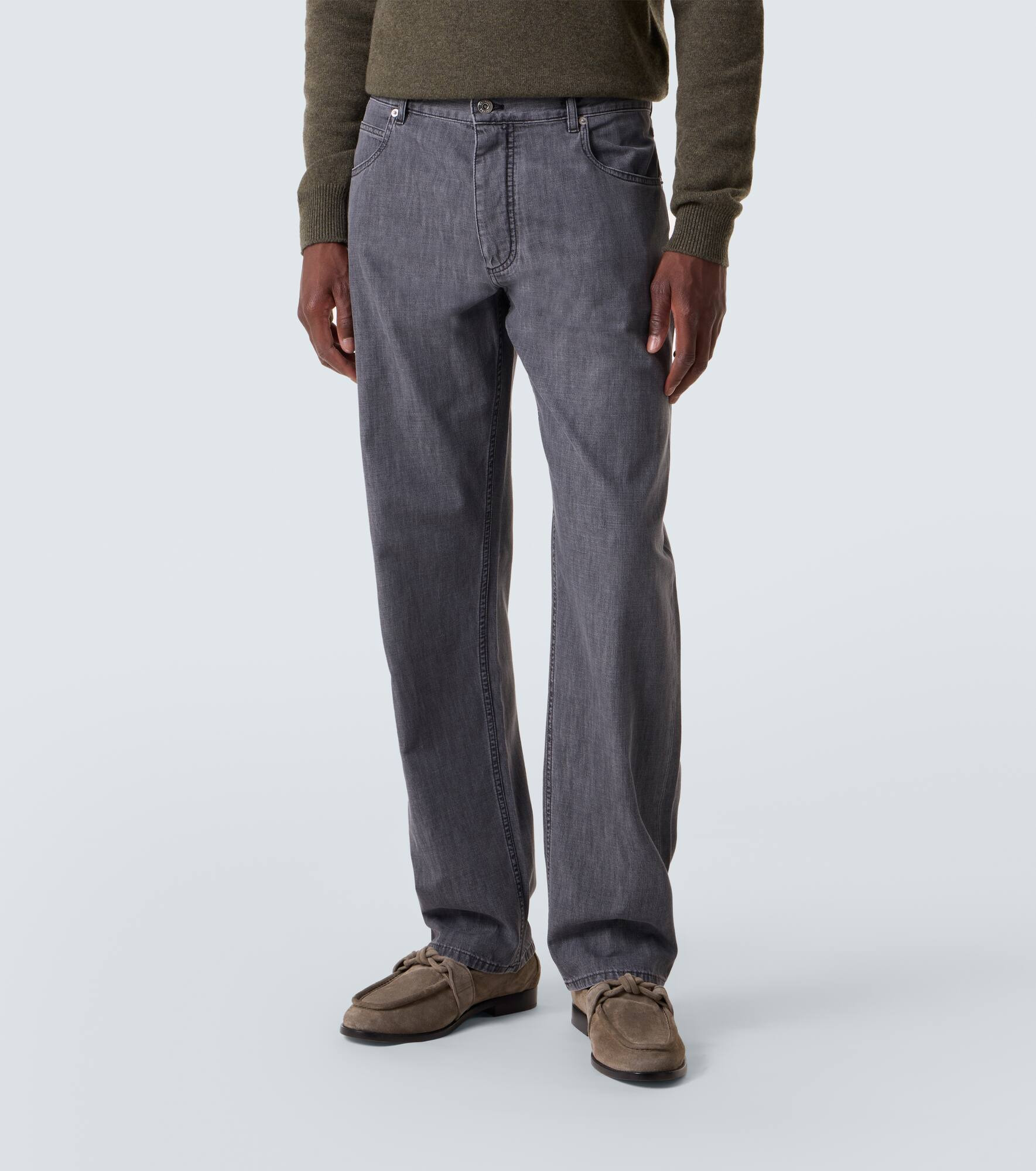 Mid-rise straight jeans - 3