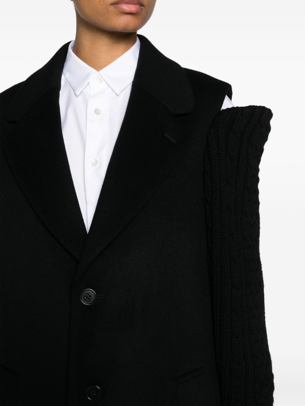cold-shoulder single-breasted coat - 5