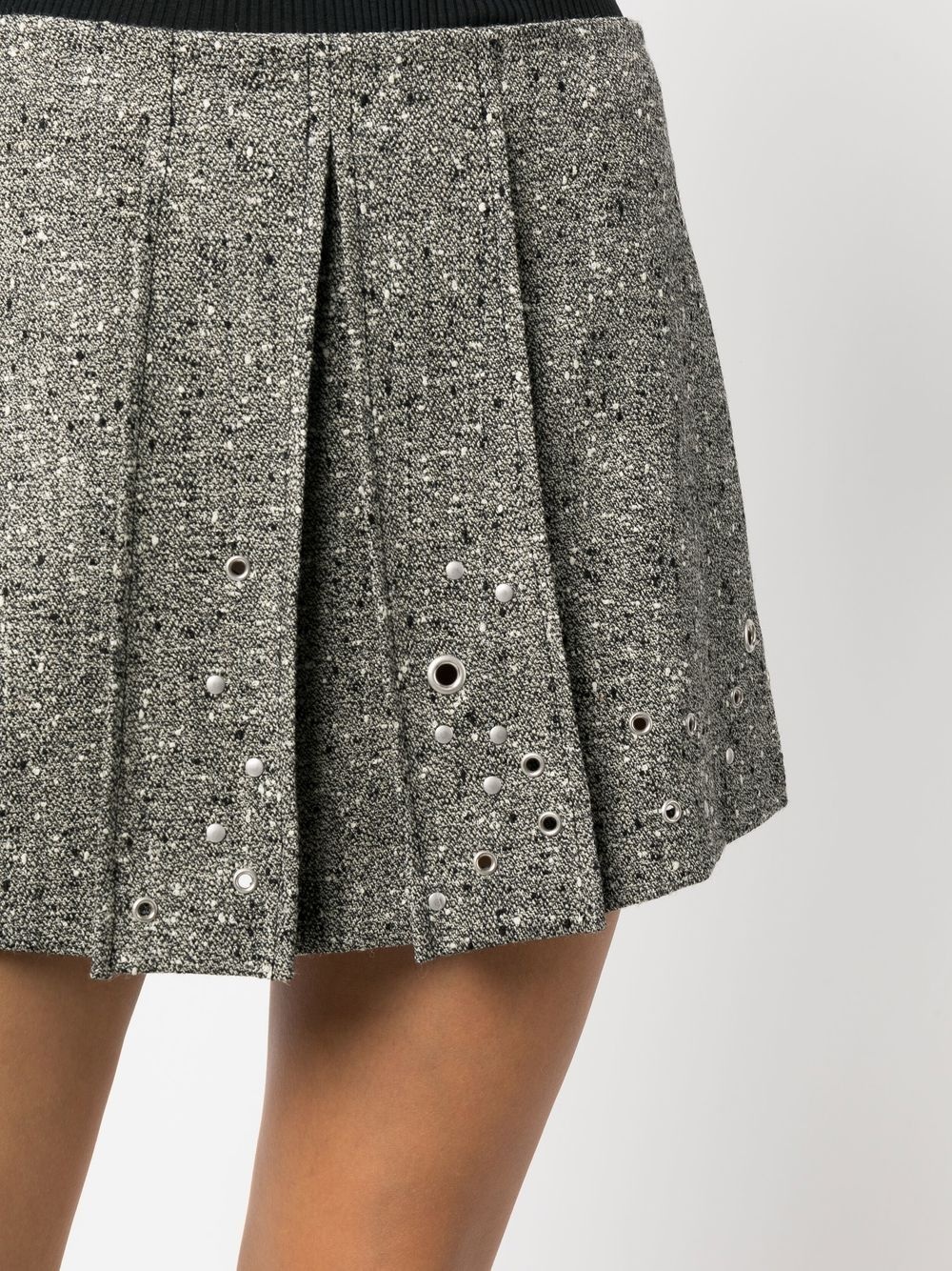 rivet-detail pleated mini skirt - 5