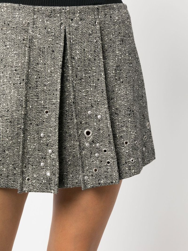 rivet-detail pleated mini skirt 5