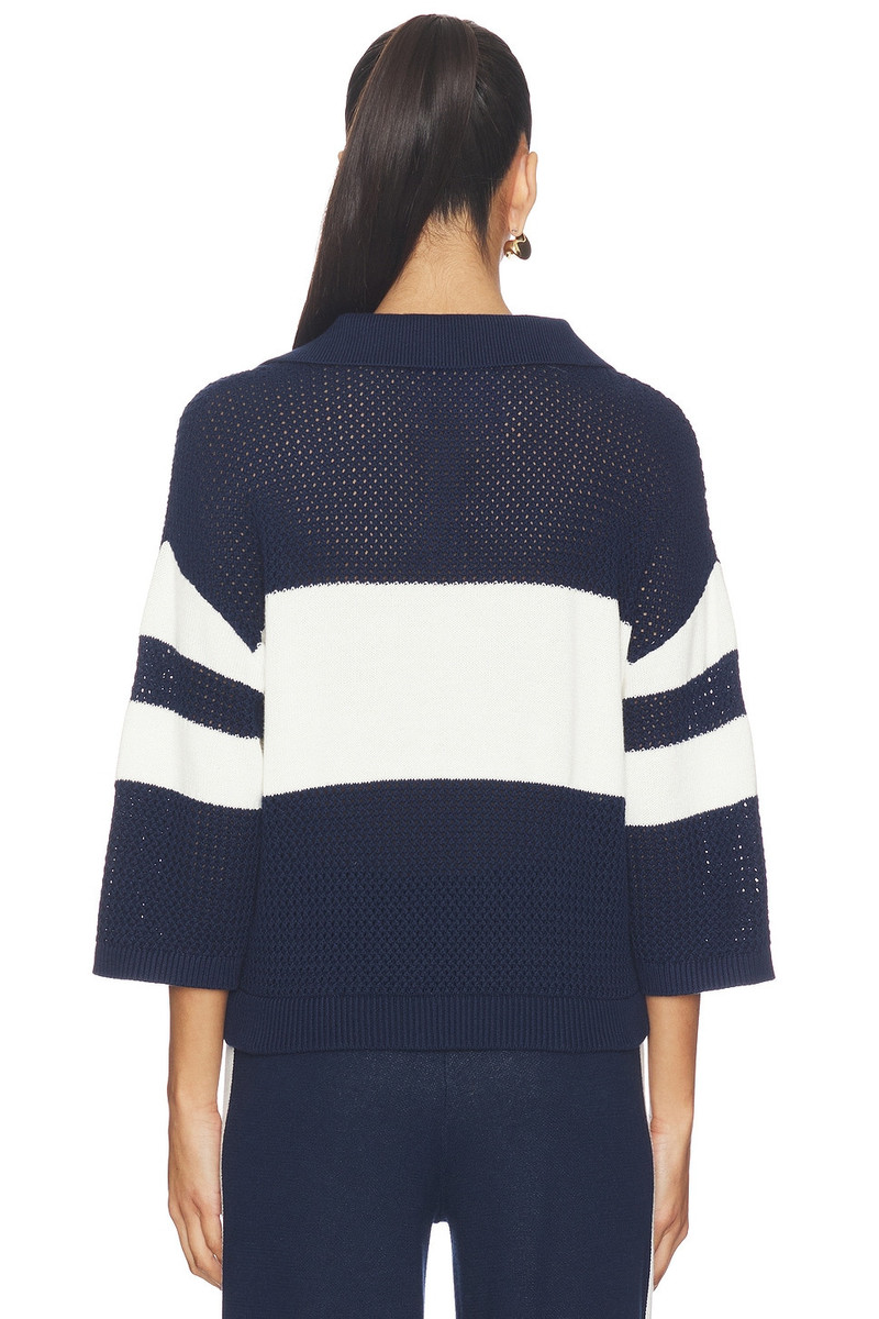 525 america Zuri Johnny Collar Mesh Rugby Pullover outlook